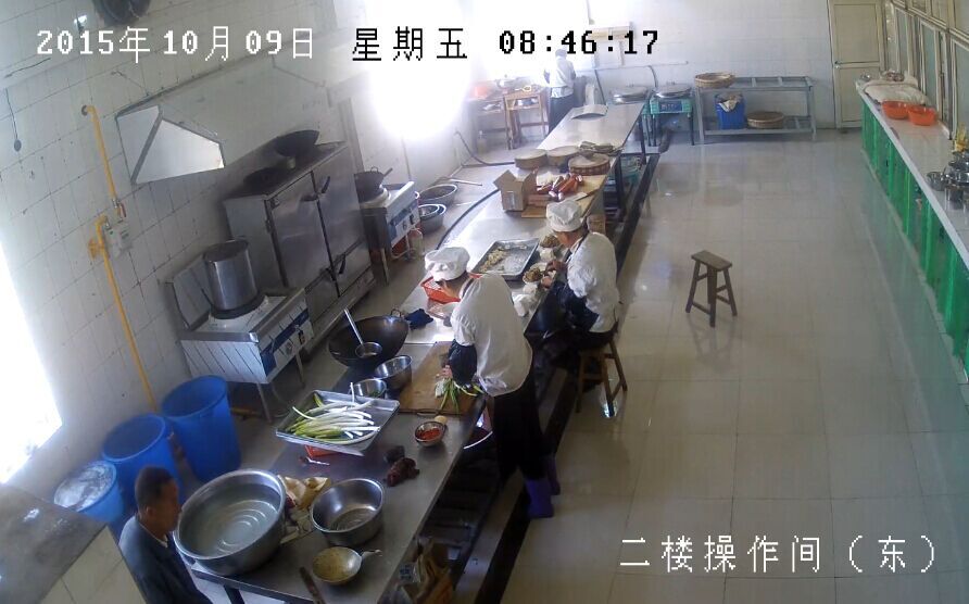 延长县初级中学餐厅监控